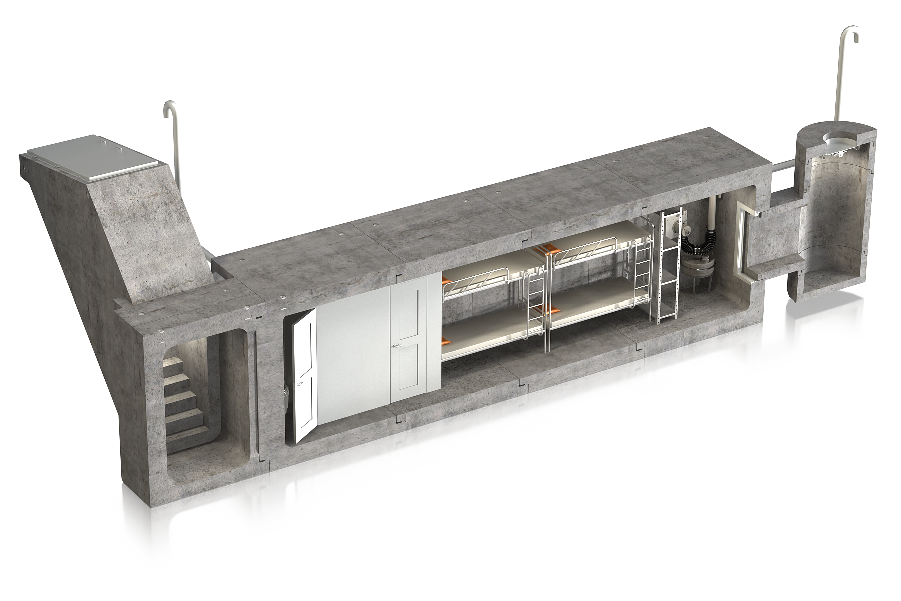 Modular Shelter_L_wiz_PP_B2_przekroj bok B1